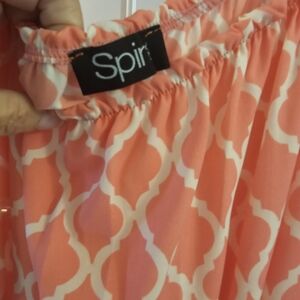 Spir Pink & White Patterned Sundress
